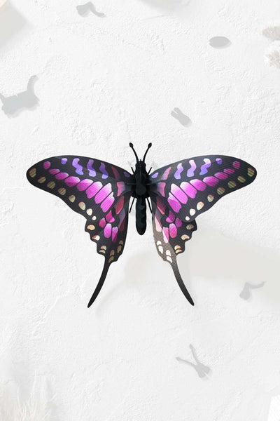 3D Schmetterling zum selber zusammenbauen - Schwertträger - violett