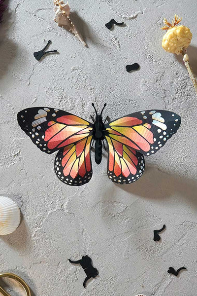 3D Schmetterling Monarchfalter zum selbst zusammenbauen