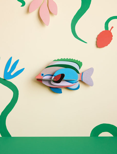 Fairy Wrasse - Lippfisch - Wanddekoration aus Recyclingkarton