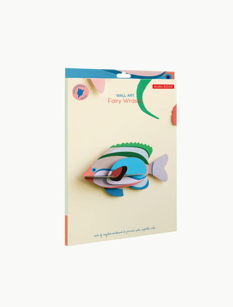 Fairy Wrasse - Lippfisch - Wanddekoration aus Recyclingkarton