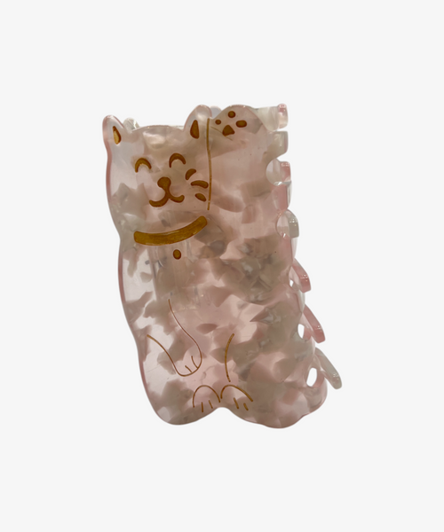 Haarklammer Katze rosa L