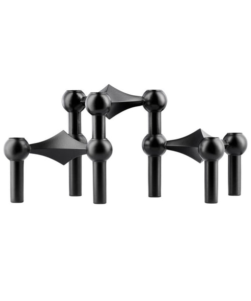 STOFF NAGEL Kerzenständer 3-er Set schwarz