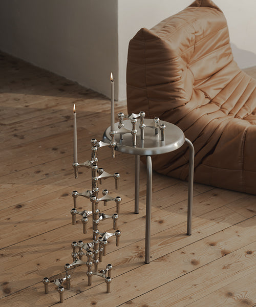 STOFF NAGEL Kerzenständer 3-er Set chrome