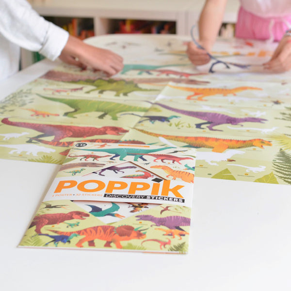 XXL Lernposter mit Stickern - Dinosaurier