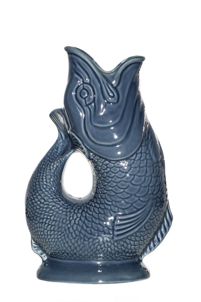 Gluckigluck Fischkaraffe mit Geräusch XL - denim blaugrau