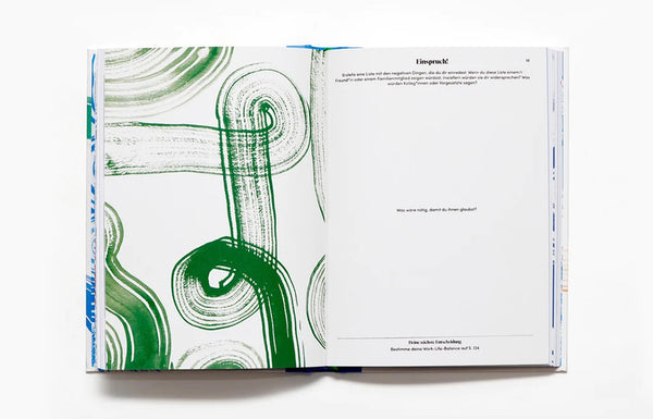 Das Loop Journal von Emma Lamb. "Ein neuer Weg zur Selbstentdeckung"; aufgeschlagen auf einer Seite des Journals