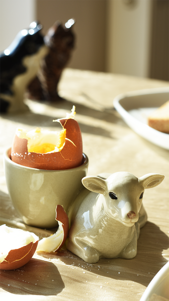 Keramik Eierbecher Lamm