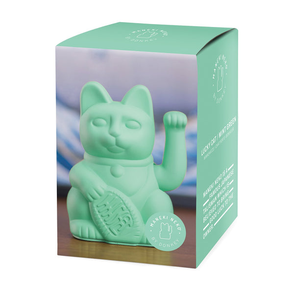 Mint Winkekatze in Verpackung/Karton