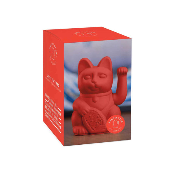 Verpackung/Schachtel der roten Winkekatze