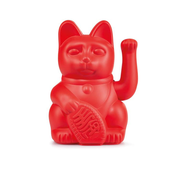 Rote Winkekatze, ca 15cm hoch