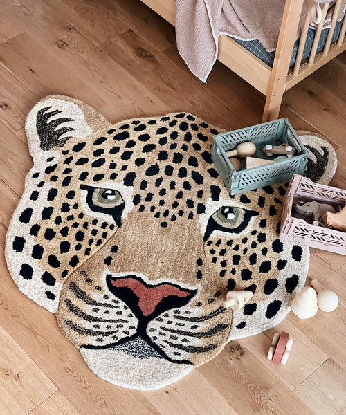 Großer Teppich - Leopard Kopf