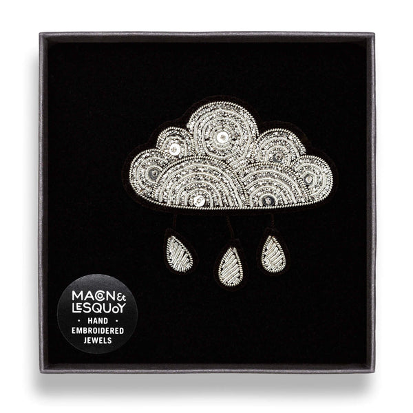 Brosche Wolke mit Regen
